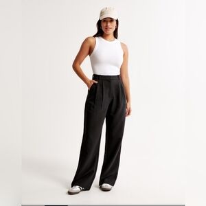 Abercrombie & Fitch Sloan Black Wide-Leg Trousers